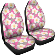Load image into Gallery viewer, Pink With Frangipani Plumeria Hawaiian Island Flower Pattern Car Seat Covers