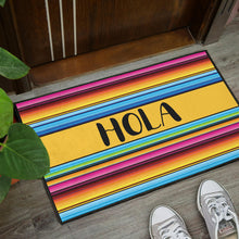 Load image into Gallery viewer, Hola Doormat With Colorful Serape Mexican Style Pattern