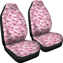 Load image into Gallery viewer, Blush Rose Pink and Mauve Camouflage Car Seat Covers