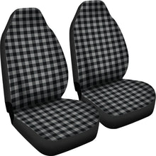 Load image into Gallery viewer, Gray Small Buffalo Plaid Car Seat Covers Set