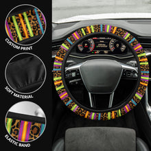 Load image into Gallery viewer, Leopard Serape Steering Wheel Cover