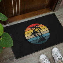 Load image into Gallery viewer, Palm Tree Retro Sunset Doormat With Two Trees