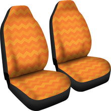 Load image into Gallery viewer, Orange Chevron Ombre Car Seat Covers Set