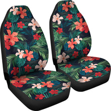 Load image into Gallery viewer, Red and Coral Tropical Flower Car Seat Covers Set of 2 Universal Fit