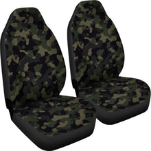Load image into Gallery viewer, Camo Dark Green Black and Brown Camouflage Car Seat Covers