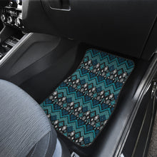 Load image into Gallery viewer, Teal and Black Ethnic Pattern Floor Mats
