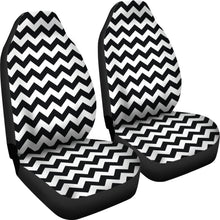 Load image into Gallery viewer, Black and White Chevron Car Seat Covers Set