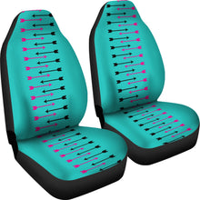 Load image into Gallery viewer, Teal With Pink and Black Arrows Car Seat Covers