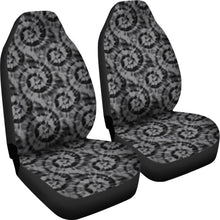Load image into Gallery viewer, Black and Gray Tie Dye Car Seat Covers Front Seat Protectors