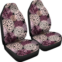 Load image into Gallery viewer, Black With Pink Purple and Peach Dahlias Flowers Dahlia Pattern