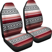 Load image into Gallery viewer, Dusty Rose, White and Black Serape Inspired Car Seat Covers Seat Protectors