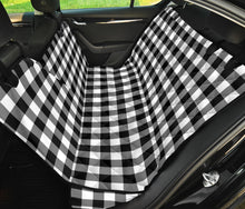 Load image into Gallery viewer, Black and White Buffalo Plaid Back Bench Seat Cover For Pets Dogs