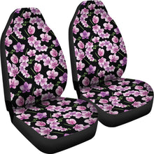Load image into Gallery viewer, Black and Pink Orchid Pattern Car Seat Covers