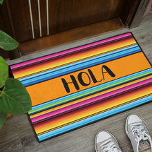 Load image into Gallery viewer, Hola Doormat With Colorful Serape Mexican Style Pattern