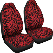 Load image into Gallery viewer, Red and Black Tiger Striped Car Seat Covers