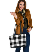 Load image into Gallery viewer, Large Buffalo Plaid Pattern Tote Bags
