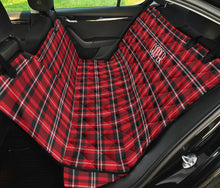 Load image into Gallery viewer, Cooper Custom Back Seat Cover For Pets Red, Black, White Plaid Tartan
