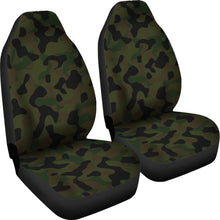 Load image into Gallery viewer, Camo Green Brown and Black Camouflage Car Seat Covers Seat Protectors