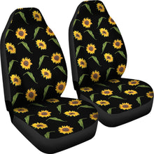 Load image into Gallery viewer, Black With Rustic Sunflower Pattern Car Seat Covers Seat Protectors