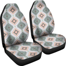 Load image into Gallery viewer, Pastel Green, Blue and Peach Southwestern Pattern Car Seat Covers Aztec Ethnic