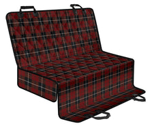 Load image into Gallery viewer, Burgundy, Wine Red, Black and White Plaid Dog Hammock Back Seat Cover For Pets