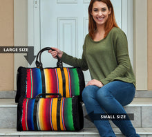 Load image into Gallery viewer, Serape Style Travel Bag Duffel With Faux Leather Handles