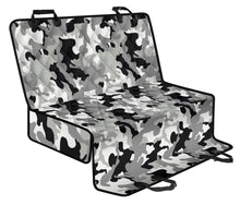 Load image into Gallery viewer, Gray, Black and White Camouflage Back Bench Seat Cover For Pets