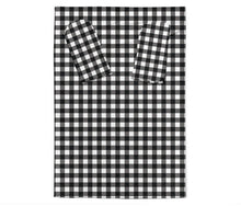 Load image into Gallery viewer, Black and White Buffalo Plaid Blanket With Sleeves