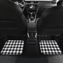 Load image into Gallery viewer, Black and White Buffalo Plaid Front and Back Floor Mats
