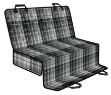 Load image into Gallery viewer, Gray, Black and White Tartan Plaid Back Seat Cover For Pets