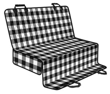 Load image into Gallery viewer, Black and White Buffalo Plaid Back Bench Seat Cover For Pets Dogs