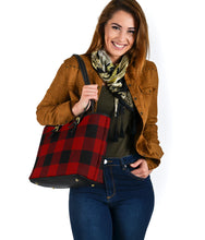 Load image into Gallery viewer, Large Buffalo Plaid Pattern Tote Bags