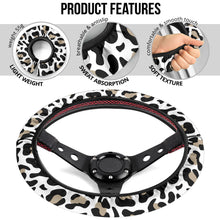 Load image into Gallery viewer, Snow Leopard Steering Wheel Cover