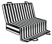 Load image into Gallery viewer, Black and White Striped Back Bench Seat Cover For Pets