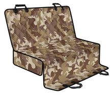 Load image into Gallery viewer, Brown Camouflage Pattern Back Bench Seat Cover Protector For Pets