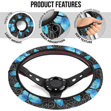 Load image into Gallery viewer, Black and White Vine Steering Wheel Cover
