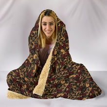 Load image into Gallery viewer, Skulls With Roses Hooded Blanket