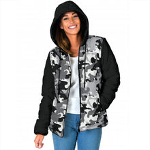 Load image into Gallery viewer, Camouflage Puffer Jacket Women's Coat Quilted Hooded