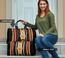 Load image into Gallery viewer, Native American Navajo Serape Style Travel Bag Duffel With Faux Leather Handles