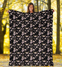 Load image into Gallery viewer, Black and Pink Boho Soft Suede Polyester Blanket