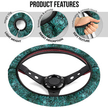 Load image into Gallery viewer, Faux Tooled Leather Steering Wheel Cover