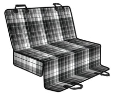 Load image into Gallery viewer, Gray, Black and White Plaid Tartan Back Seat Cover For Pets