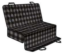 Load image into Gallery viewer, Gray and Black Buffalo Plaid Back Bench Seat Cover For Pets