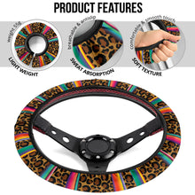 Load image into Gallery viewer, Leopard Print With Serape Pattern Steering Wheel Cover