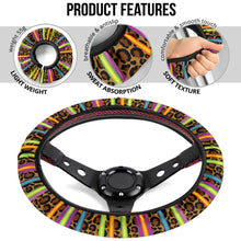 Load image into Gallery viewer, Leopard Serape Steering Wheel Cover