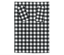 Load image into Gallery viewer, Black and White Buffalo Check Wearable Blanket With Sleeves