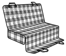 Load image into Gallery viewer, Gray and White Plaid Dog Hammock Back Seat Protector For Pets
