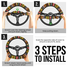 Load image into Gallery viewer, Leopard Serape Steering Wheel Cover