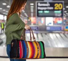 Load image into Gallery viewer, Serape Style Travel Bag Duffel With Faux Leather Handles