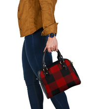 Load image into Gallery viewer, Buffalo Plaid Hand Bags Black With White or Red